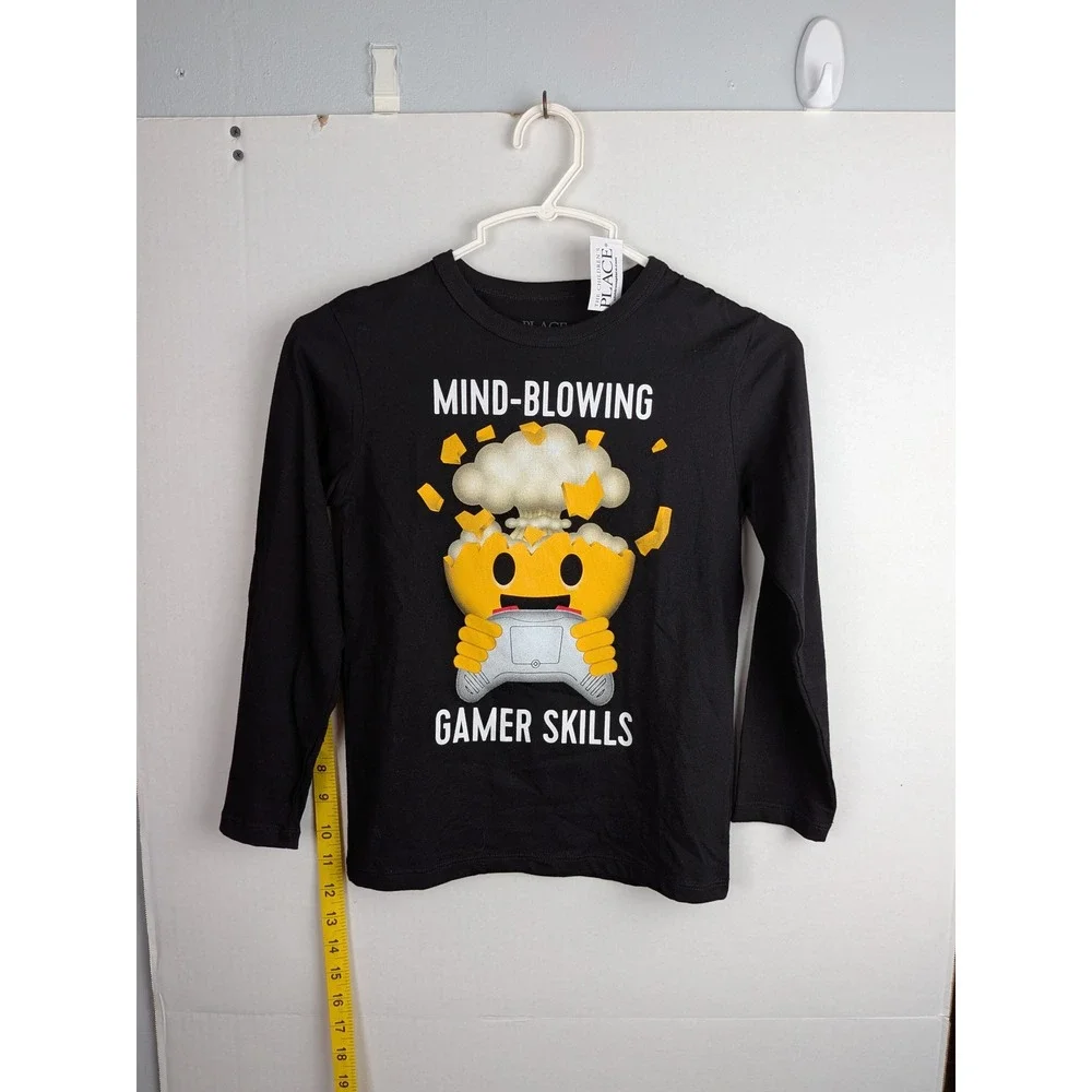 The Childrens Place Boys Mind-Blowing Gamer Skills Long Sleeve Graphic Tee S 5/6